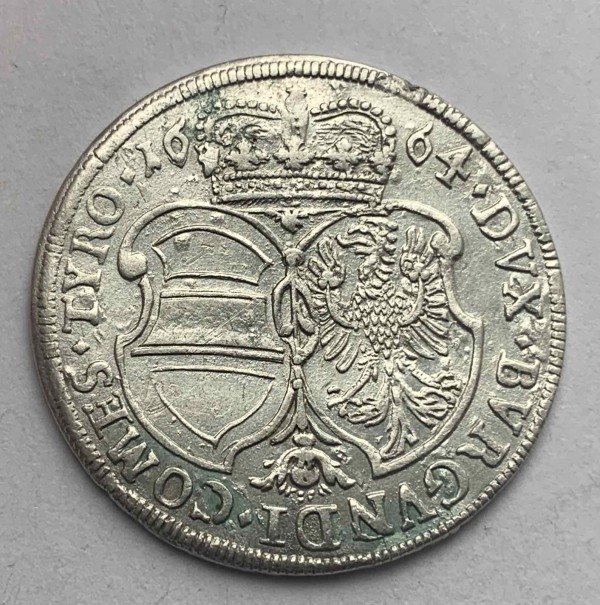 15 Крейцеров 1664г. Австрия. Холл. 80
