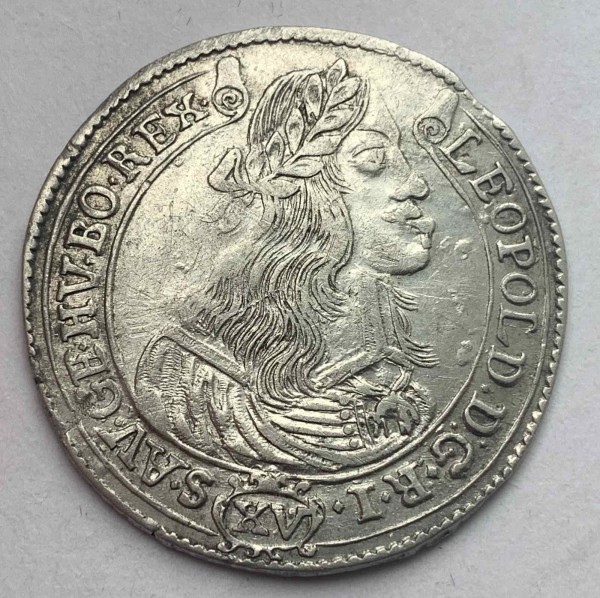 15 Крейцеров 1664г. Австрия. Кремница. 81
