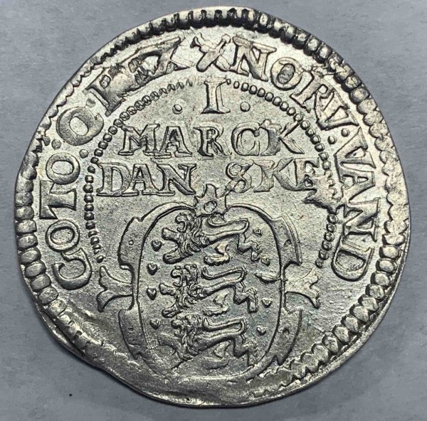 1 Марка 1616 год. Дания. 453