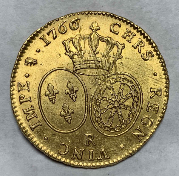 2 Луидора 1766 год. Людовик XV. 9
