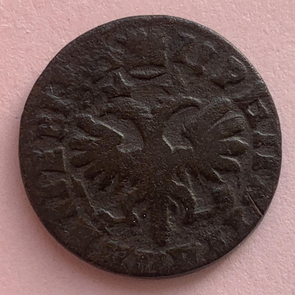 Деньга 1713 год. 496