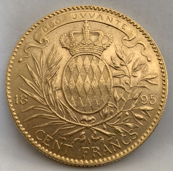 100  Франков 1895 год.Монако. 293