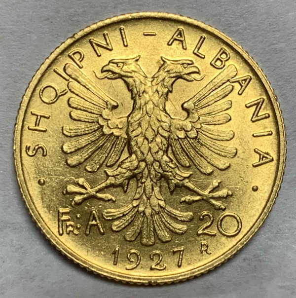 20 Франга 1927 рік. Албанія. 316