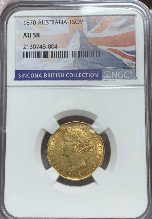 Соверен 1870 рік  Австралія. 741