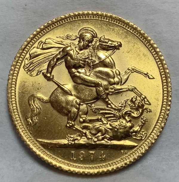 Соверен 1974 год. Великобритания. 592