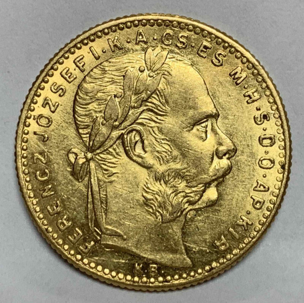 20 Франков - 8 Форинтов 1890 год. Венгрия. 74