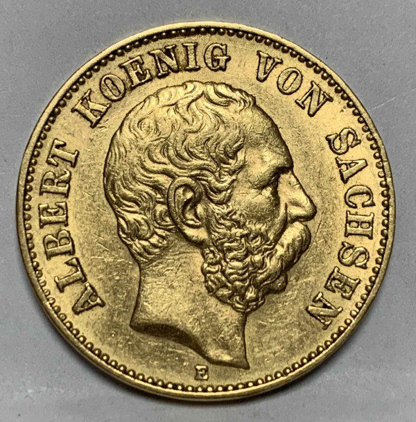 20 Марок 1876 рік  Саксонія. 759