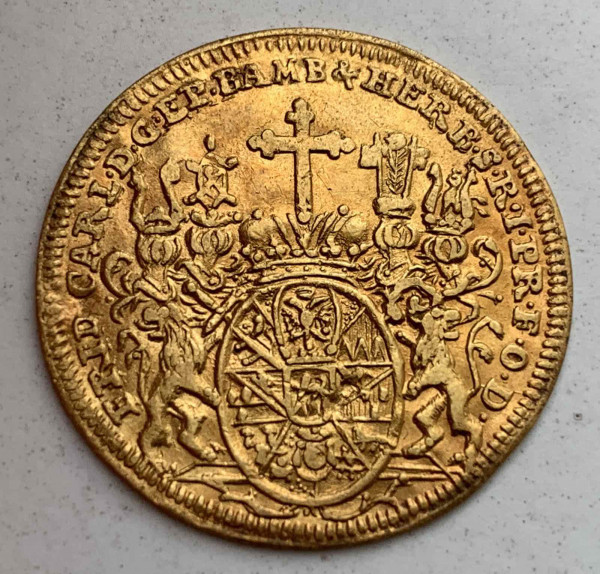 Дукат 1729 год. Вюрцбург. 808