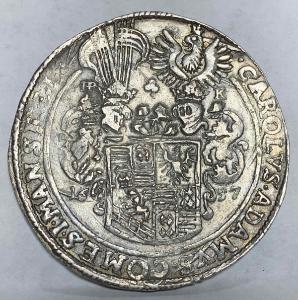 Талер 1657 рік  Мансфельд. 845