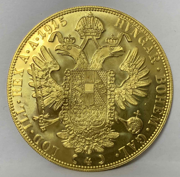 4 Дуката 1915 год. Австрия. 591