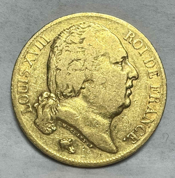 20 Франков 1818 год. Франция. 757