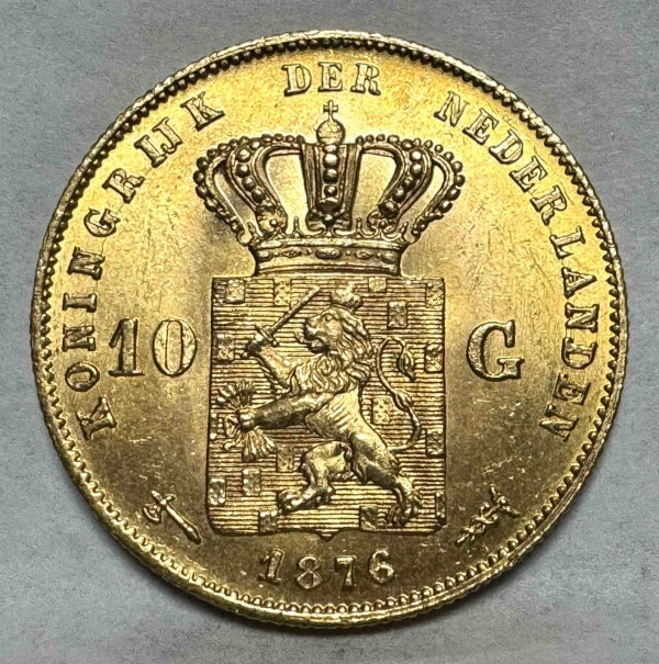 10 Гульденов 1876  рік  Нідерланди. 581