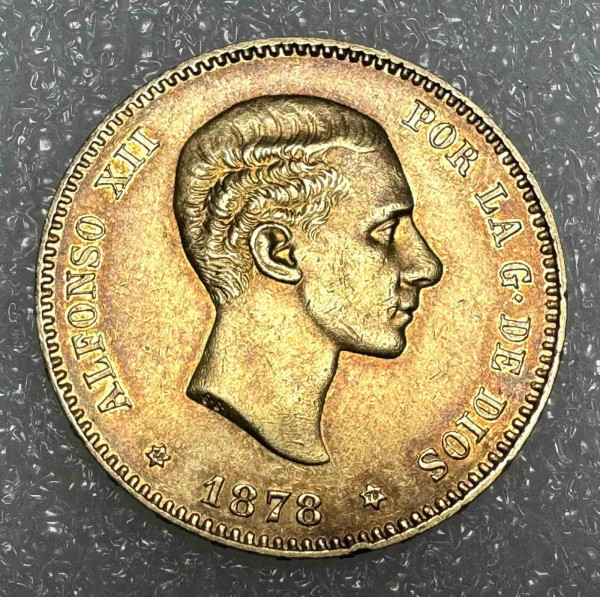 25 Песет 1878 рік Іспанія. 165