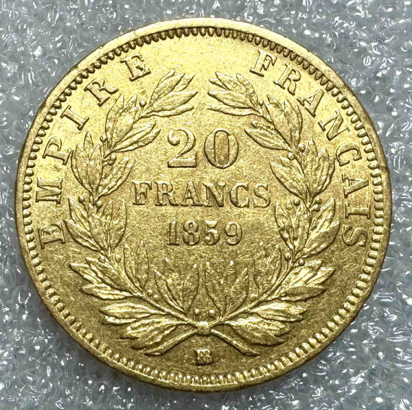 20 Франків 1859 рік  Франція. 586