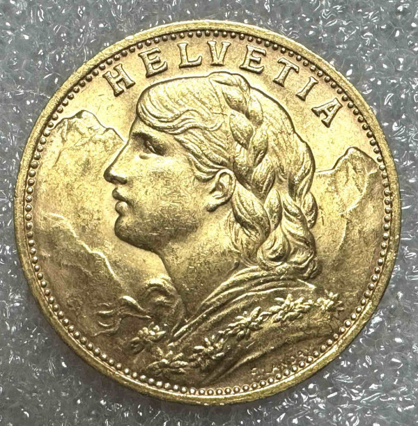 20 Франків 1935 рік  Швейцарія. 603