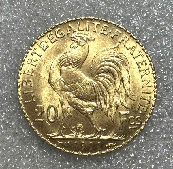 20 Франків 1911 рік  Франція. 747