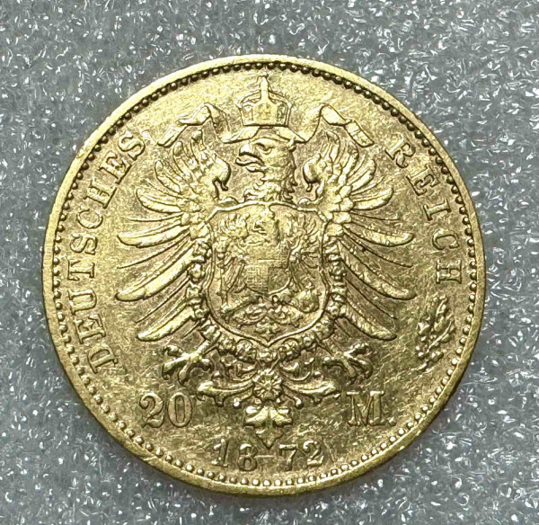 20 Марок 1872 год. Бавария. 768