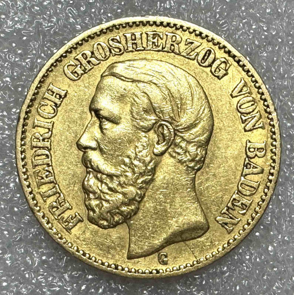 20 Марок 1872 рік Баден. 894
