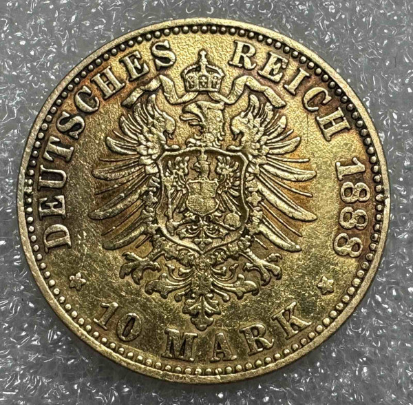 10 Марок 1888 рік Пруссія. 900