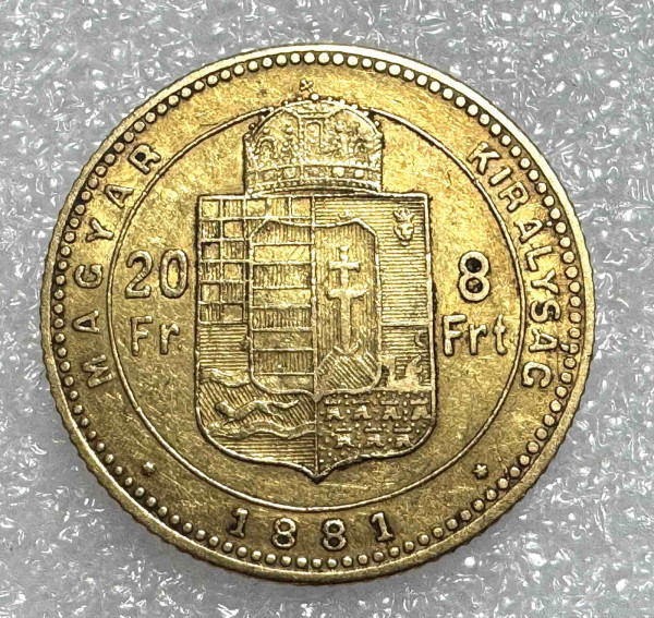 20 Франков 1881 год. Венгрия. 381