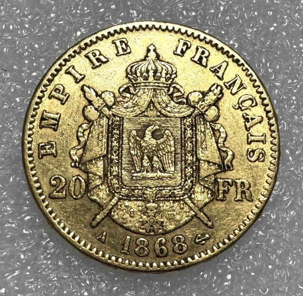 20 Франків 1868  рік Франція. 583