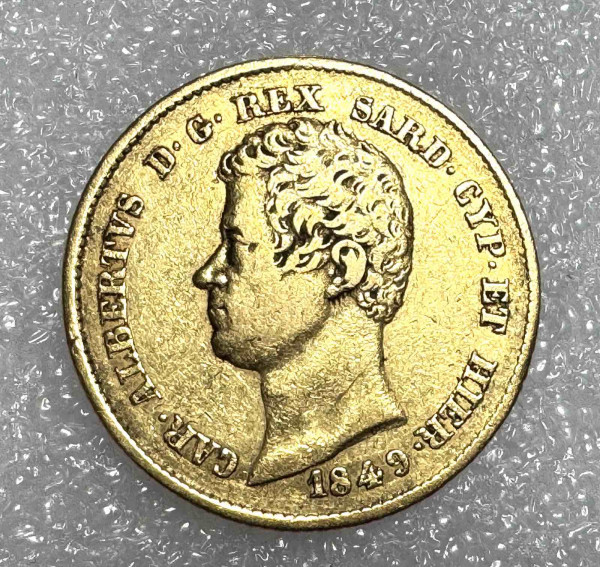 20 Лир 1849 год. Сардиния. 488