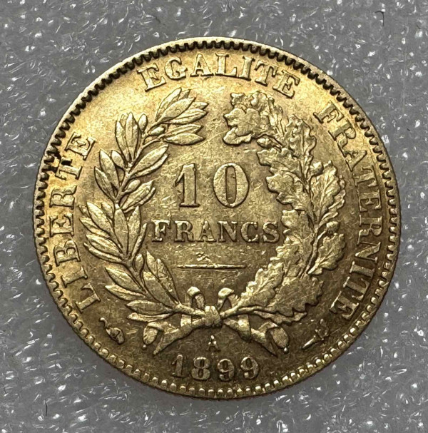 10 Франків 1899 рік Франція. 43