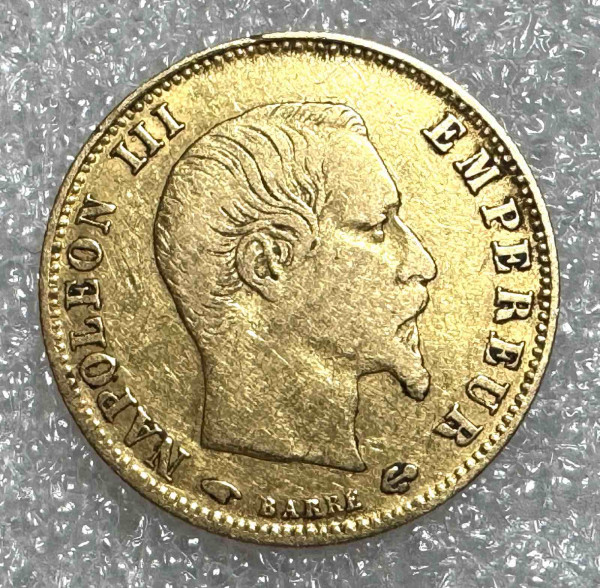 5 Франков 1860 год Франция. 1118
