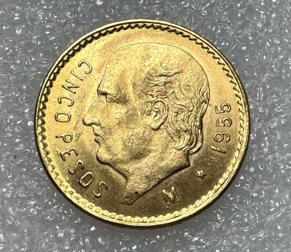 5 Песо 1955 год  Мексика. 1119