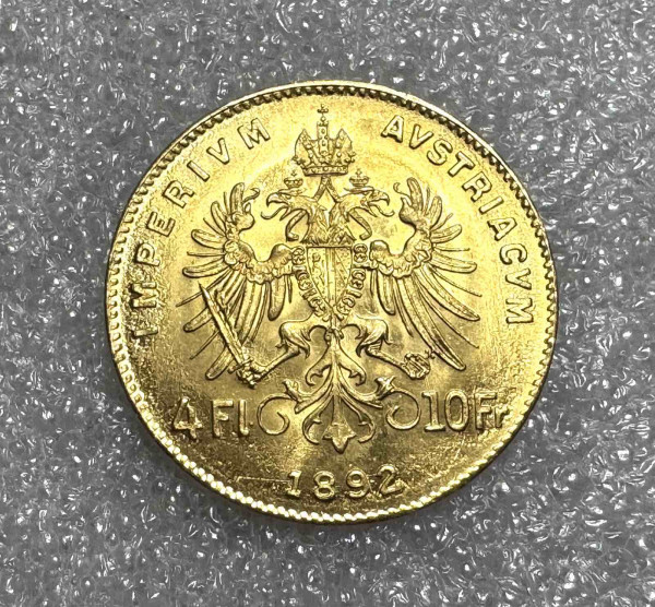 4 Флорина-10 Франков 1892 год Австрия. 1127