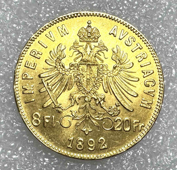 8 Флорина-20 Франков 1892 год Австрия. 1128
