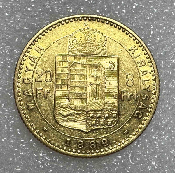 20 Франков - 8 Форинтов 1889 год. Венгрия. 833