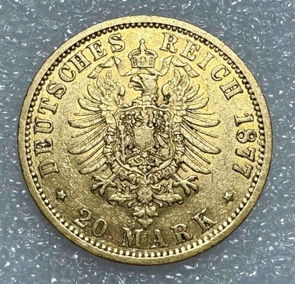20 Марок 1877 рік  Гамбург. 640