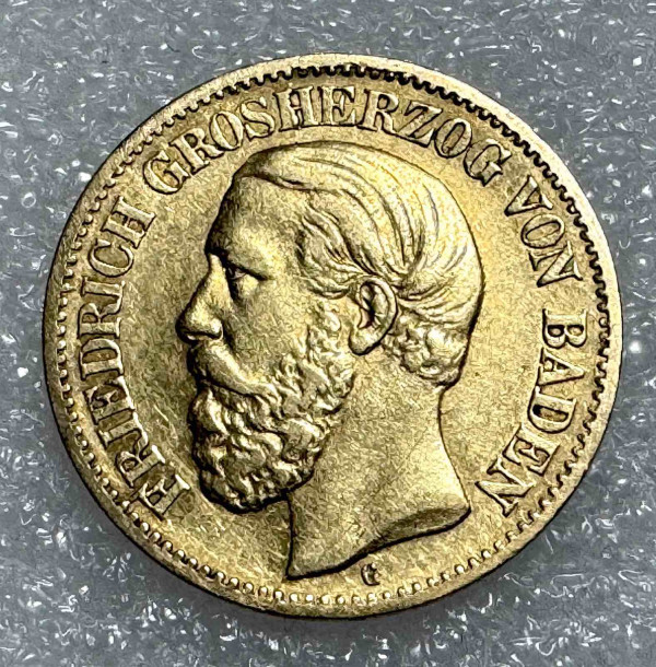 10 Марок 1873 рік Баден. 908