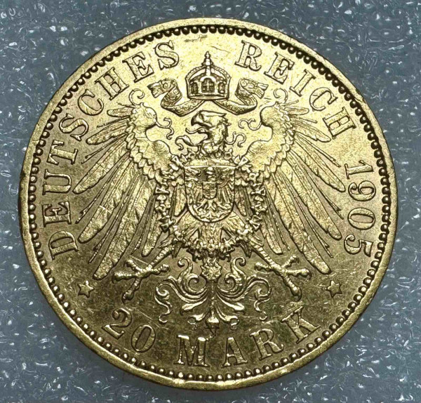 20 Марок 1905 год Саксония. 896