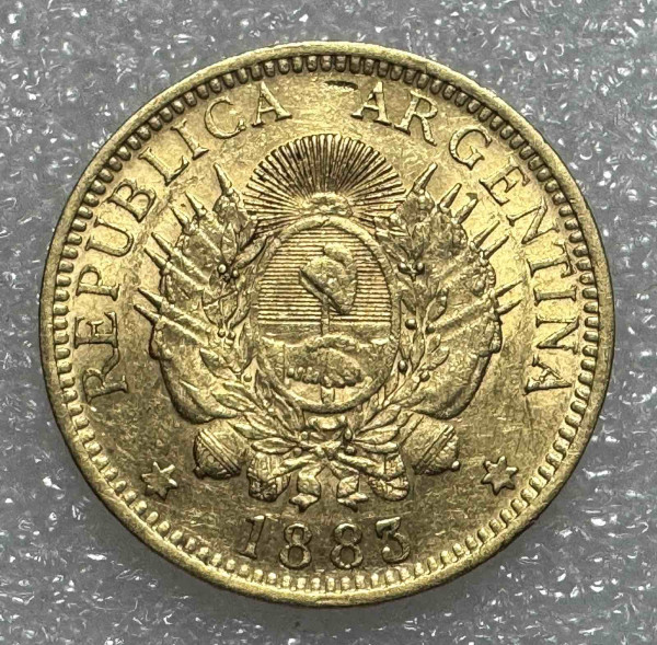 5 Песо 1883 рік  Аргентина. 497