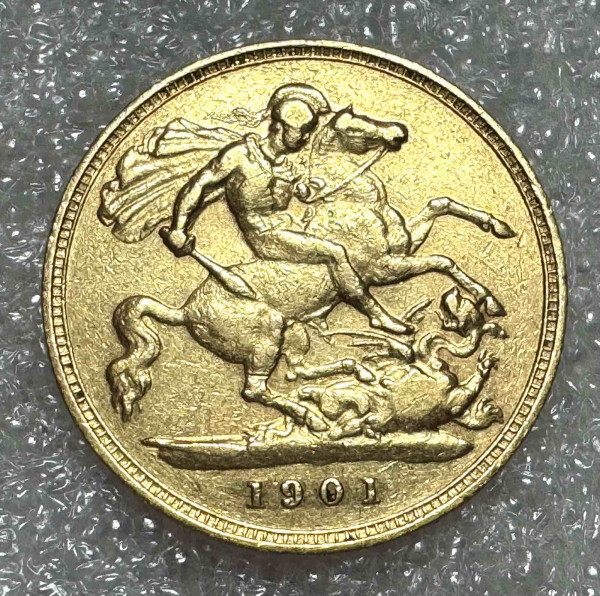 1/2  Соверена 1901 рік Великобританія. 1123