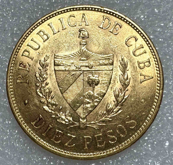 10 Песо 1916 рік Куба.  730