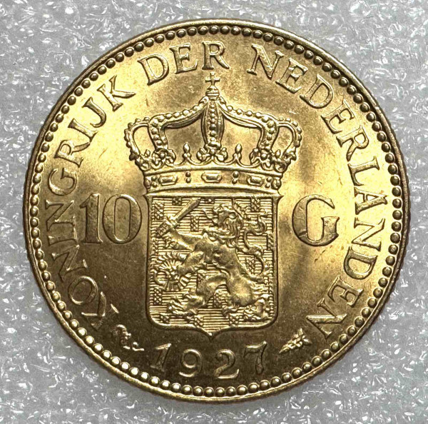 10 Гульденов 1927 рік  Нідерланди. 579