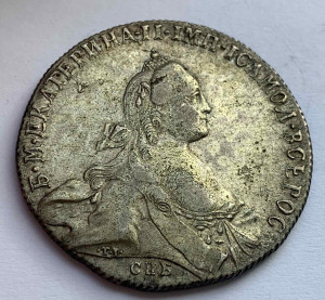 Рубль 1772 год АШ.