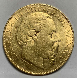 20 Франків 1878 рік Монако.