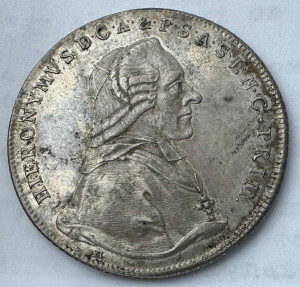 Талер 1790 рік Зальцбург.
