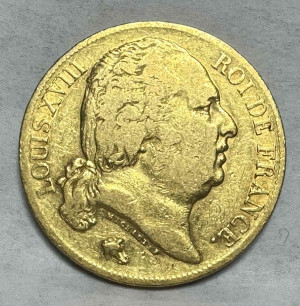 20 Франків 1818 рік Франція.