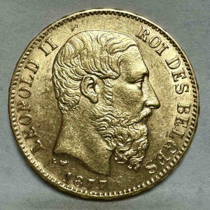 20 Франків 1877 рік  Бельгія.