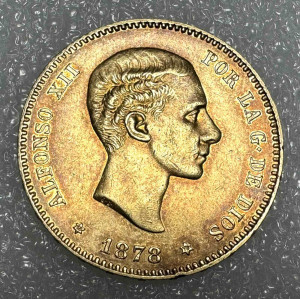 25 Песет 1878 рік Іспанія.