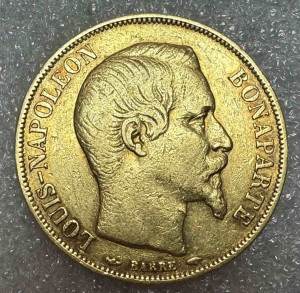 20 Франків 1852 рік  Франція.