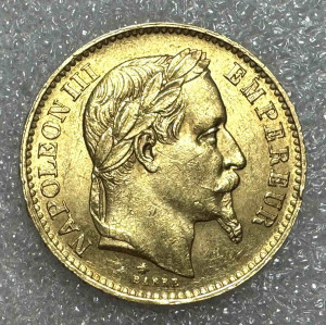 20 Франків 1867 рік  Франція.