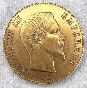 100  Франков 1858 год. Франция.