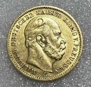 20 Марок 1872 рік  Пруссія.