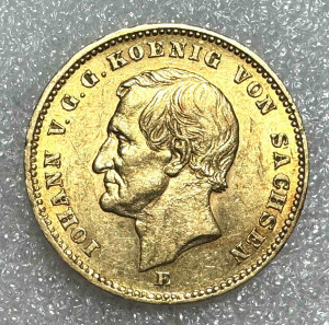 20 Марок 1872 год Саксония.